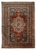 gulmarg red and orange silk hand knotted Rug - HeadShot gulmarg red and orange silk hand knotted Rug - HeadShot