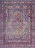 aalam pink and purple wool hand knotted Rug - HeadShot