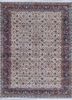 aalam blue wool hand knotted Rug - HeadShot