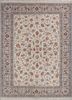 aalam ivory wool and silk hand knotted Rug - HeadShot aalam ivory wool and silk hand knotted Rug - HeadShot