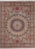 aalam blue wool and silk hand knotted Rug - HeadShot aalam blue wool and silk hand knotted Rug - HeadShot