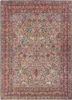 aalam pink and purple wool hand knotted Rug - HeadShot