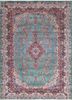 aalam red and orange wool hand knotted Rug - HeadShot
