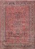 aalam red and orange wool hand knotted Rug - HeadShot aalam red and orange wool hand knotted Rug - HeadShot