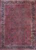 aalam red and orange wool hand knotted Rug - HeadShot aalam red and orange wool hand knotted Rug - HeadShot