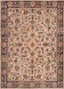 aalam beige and brown wool hand knotted Rug - HeadShot