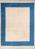 aalam ivory wool hand knotted Rug - HeadShot