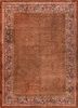 aalam beige and brown wool hand knotted Rug - HeadShot