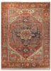 aalam red and orange wool hand knotted Rug - HeadShot aalam red and orange wool hand knotted Rug - HeadShot