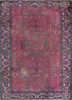 aalam pink and purple wool hand knotted Rug - HeadShot aalam pink and purple wool hand knotted Rug - HeadShot