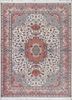 aalam pink and purple wool and silk hand knotted Rug - HeadShot