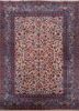 aalam pink and purple wool hand knotted Rug - HeadShot