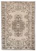 vintage ivory wool hand knotted Rug - HeadShot vintage ivory wool hand knotted Rug - HeadShot