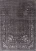 azalea grey and black wool and silk hand knotted Rug - HeadShot azalea grey and black wool and silk hand knotted Rug - HeadShot