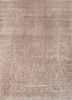 aalam beige and brown wool and silk hand knotted Rug - HeadShot