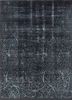 azalea grey and black wool and silk hand knotted Rug - HeadShot