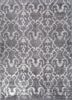aurora grey and black wool and silk hand knotted Rug - HeadShot