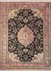 gulmarg blue silk hand knotted Rug - HeadShot gulmarg blue silk hand knotted Rug - HeadShot