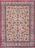 aalam blue wool hand knotted Rug - HeadShot