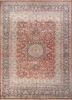 gulmarg green silk hand knotted Rug - HeadShot