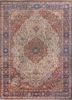 gulmarg blue silk hand knotted Rug - HeadShot