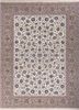 aalam blue wool and silk hand knotted Rug - HeadShot aalam blue wool and silk hand knotted Rug - HeadShot