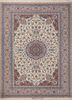 aalam blue wool and silk hand knotted Rug - HeadShot aalam blue wool and silk hand knotted Rug - HeadShot