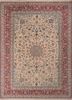 aalam red and orange wool and silk hand knotted Rug - HeadShot aalam red and orange wool and silk hand knotted Rug - HeadShot