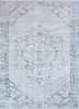 vintage blue wool hand knotted Rug - HeadShot