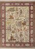 gulmarg red and orange silk hand knotted Rug - HeadShot gulmarg red and orange silk hand knotted Rug - HeadShot