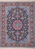 aalam blue wool and silk hand knotted Rug - HeadShot aalam blue wool and silk hand knotted Rug - HeadShot