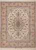 gulmarg red and orange wool and silk hand knotted Rug - HeadShot gulmarg red and orange wool and silk hand knotted Rug - HeadShot