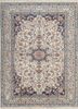 gulmarg blue wool and silk hand knotted Rug - HeadShot