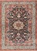 gulmarg red and orange silk hand knotted Rug - HeadShot