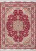 aalam pink and purple wool and silk hand knotted Rug - HeadShot aalam pink and purple wool and silk hand knotted Rug - HeadShot