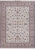 aalam red and orange wool hand knotted Rug - HeadShot