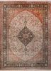 gulmarg green silk hand knotted Rug - HeadShot