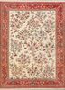 gulmarg red and orange silk hand knotted Rug - HeadShot
