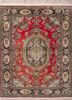 gulmarg red and orange silk hand knotted Rug - HeadShot gulmarg red and orange silk hand knotted Rug - HeadShot