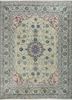 aalam blue wool hand knotted Rug - HeadShot aalam blue wool hand knotted Rug - HeadShot