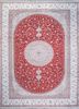 gulmarg red and orange silk hand knotted Rug - HeadShot