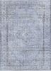 vintage blue wool hand knotted Rug - HeadShot