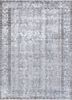 vintage grey and black wool hand knotted Rug - HeadShot vintage grey and black wool hand knotted Rug - HeadShot