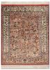 gulmarg red and orange silk hand knotted Rug - HeadShot