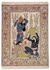 aalam ivory wool hand knotted Rug - HeadShot