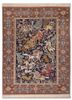 aalam blue wool hand knotted Rug - HeadShot