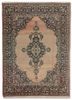 aalam blue wool hand knotted Rug - HeadShot