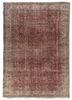 vintage red and orange wool and bamboo silk hand knotted Rug - HeadShot vintage red and orange wool and bamboo silk hand knotted Rug - HeadShot