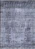 lacuna grey and black wool hand knotted Rug - HeadShot