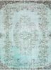 vintage green wool hand knotted Rug - HeadShot vintage green wool hand knotted Rug - HeadShot